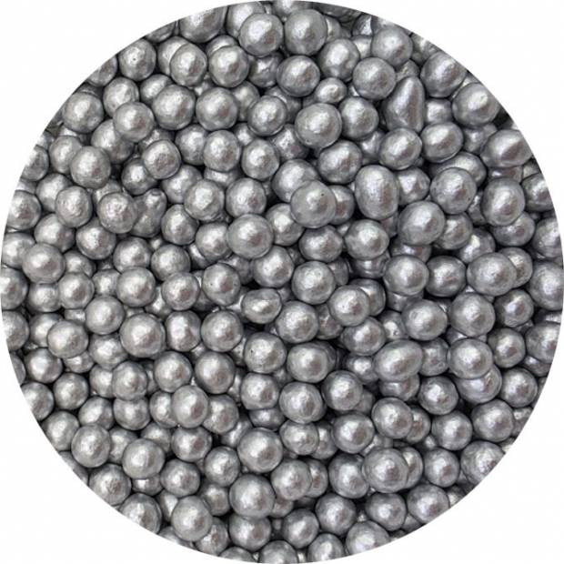 Zucker-Reis-Perlen Silber 7mm 80g