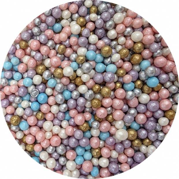Zucker-Reis-Perlen Pastell-Mix 5mm 80g