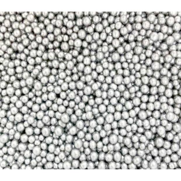 Silberne Zuckerperlen 5mm 1kg