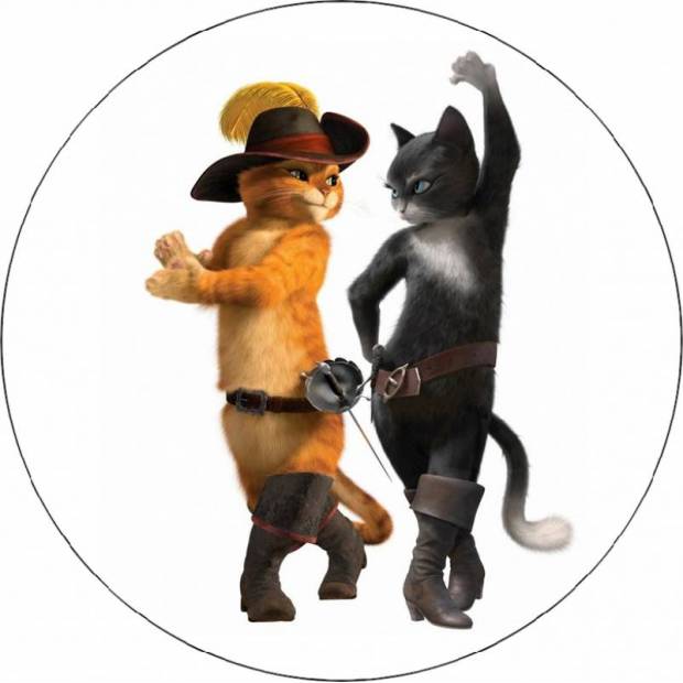 Essbares Papier Der gestiefelte Kater 19,5 cm