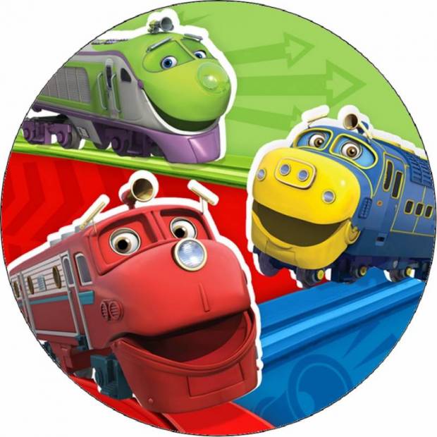 Essbares Papier Chuggington - glückliche Züge 19,5 cm