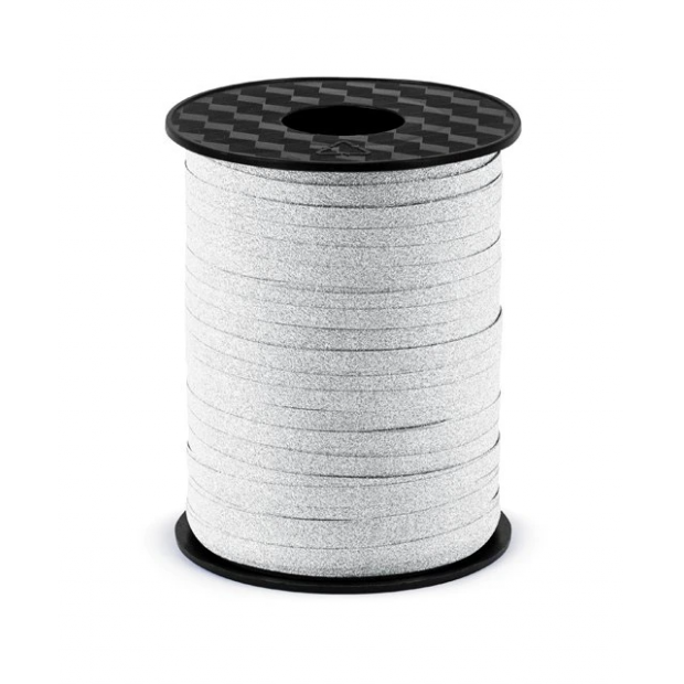 Schimmernd silbernes Band 5 mm/225 m
