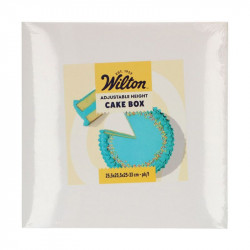 Weißer Kuchenbox 25,5x25,5x25-33 cm
