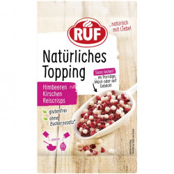 Himbeere, Kirsche und Reiscrispies zum Garnieren 15g