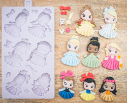 Silikonform für Prinzessin 21x12 cm