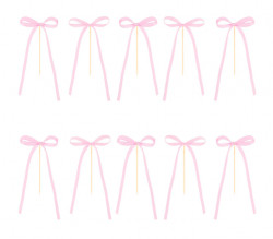 Stoffblütenklemme rosa 10 Stück