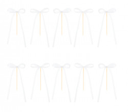 weiße Schleifen-Nadelspitze 10 Stück