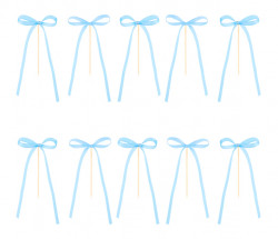 Blaues Schleifen-Stäbchen 10 Stück