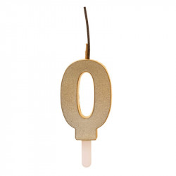 Goldene Kerze mit Funkenzünder Nr. 0