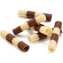 Schokoladen-Rollen zweifarbig Thuja (50 g)