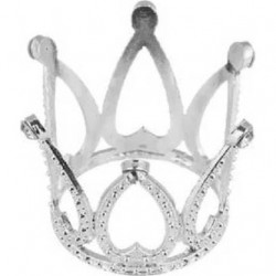 Essbare Deko Metall Krone silberne Mini
