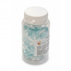 Essbare Papierflocken 10g - weiß-blau