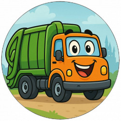 Essbarer Papierschrottwagen gezeichnet 19,5 cm