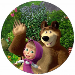 Essbares Papier Masha und der Bär 19,5 cm