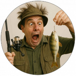 Essbares Papier Fischer - der Fisch hüpft selbst auf den Haken 19,5 cm