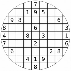 Genießbares Sudoku-Papier 19,5 cm