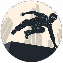 essbares Papier Parkour-Grafik in der Stadt 19,5 cm