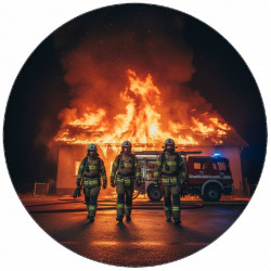 ESSbares Papier Feuerwehrmann beim Feuer 19,5 cm