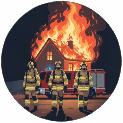 Essbares Papier Feuerwehrmann beim Brand Grafiker 19,5 cm