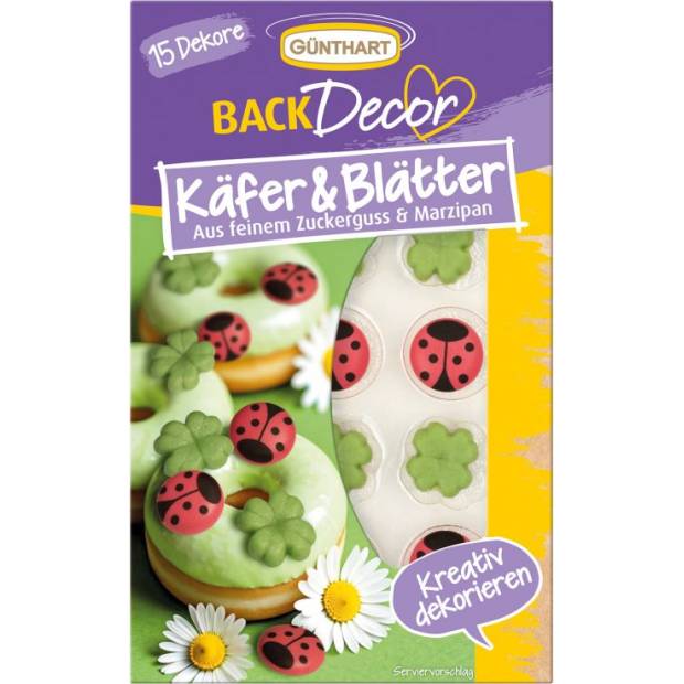Marzipan-Dekoration Marienkäfer 15 Stück