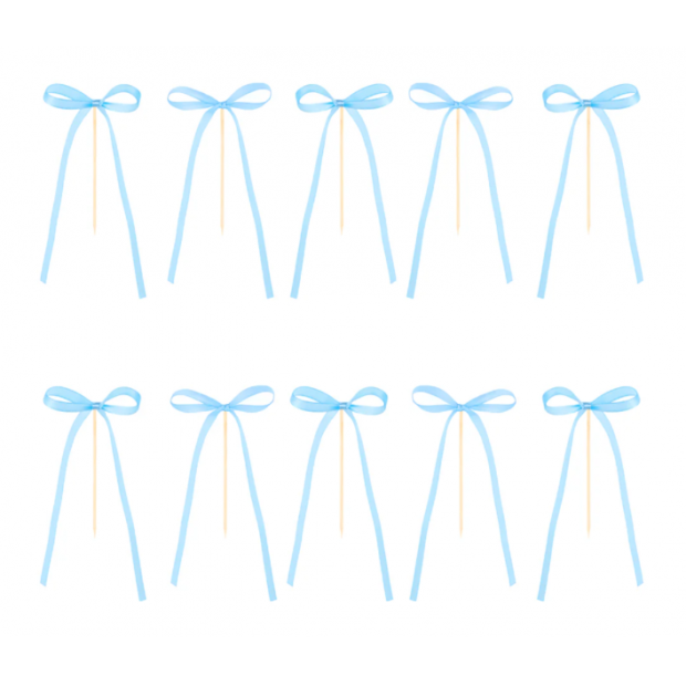 Blaues Schleifen-Stäbchen 10 Stück