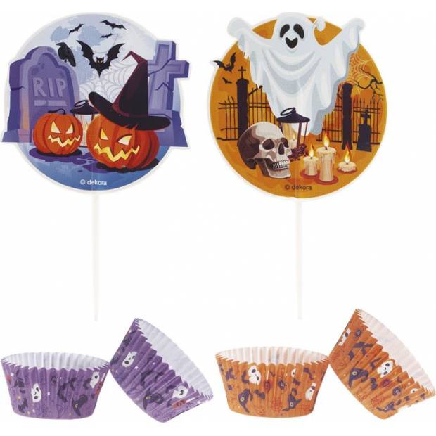Halloweenskes Set für Cupcakes