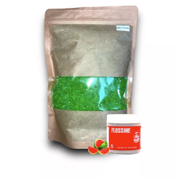 Zucker für Zuckerwatte - 1 kg - Wassermelone (Grün)