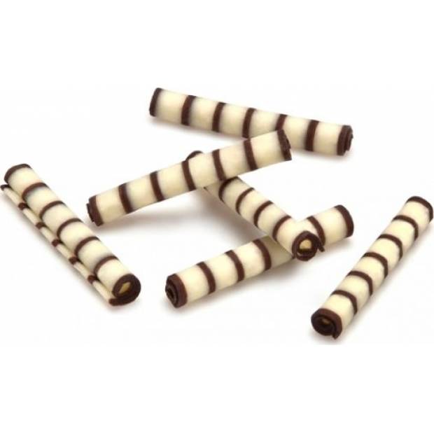 Schokoladen-Rollen zweifarbig Penne (50 g)
