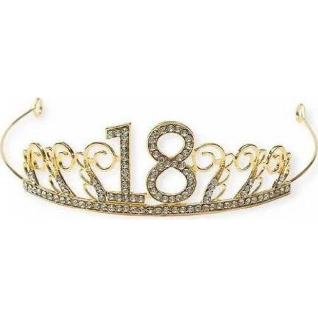 Nicht essbare Dekoration Metall Krone Gold mit der Nummer 18