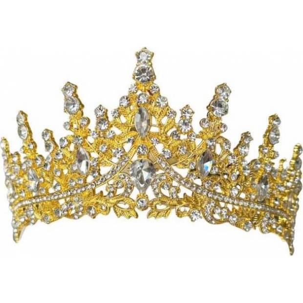 Unverzehrbare Dekoration Metall Krone goldfarben