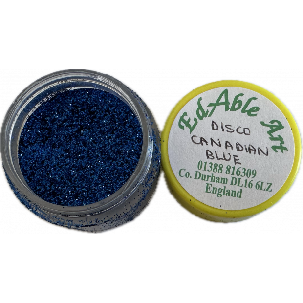 Glitzer dekoratives Disco Canadian Blue
