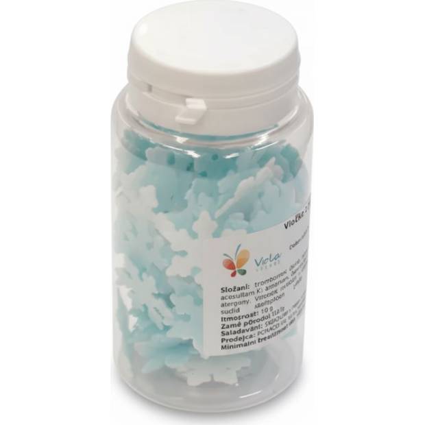 Essbare Papierflocken 10g - weiß-blau