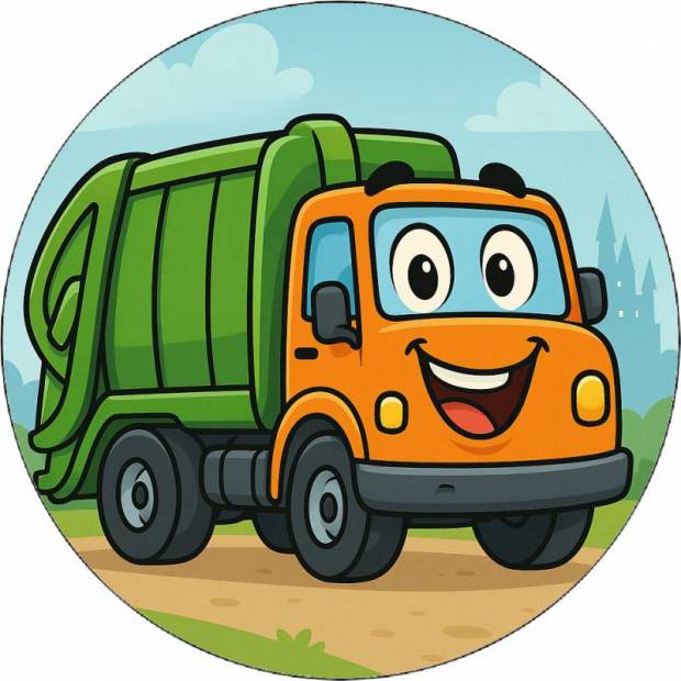 Essbarer Papierschrottwagen gezeichnet 19,5 cm