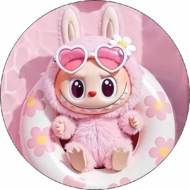 ESSbares Papier Labubu im Pool 19,5 cm