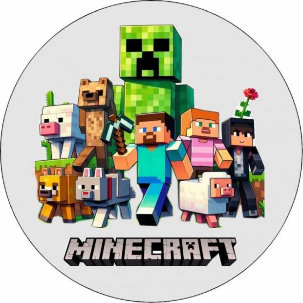 essbares Papier Minecraft all 19,5cm