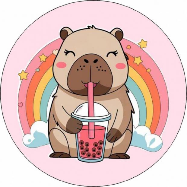 Essbares Kaperbartierpapier und Drink 19,5 cm