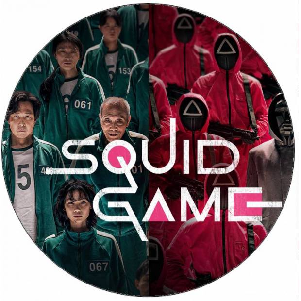 essbares Papier Squid Game - Tintenfischspiel Spiel für Tintenfisch 19,5 cm