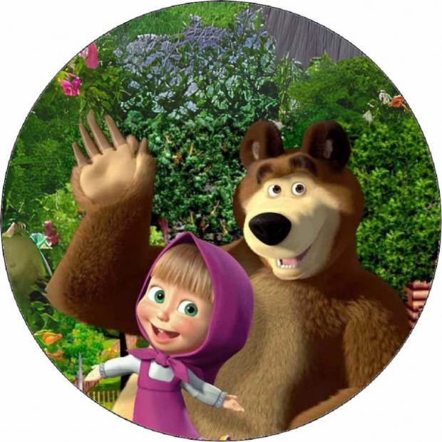 Essbares Papier Masha und der Bär 19,5 cm