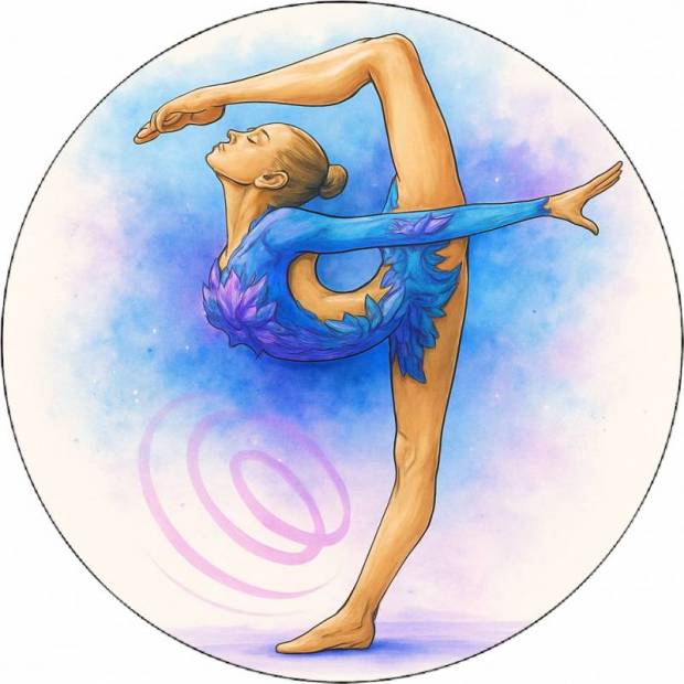 Essbares Papier Gymnastin Farbe 19,5 cm