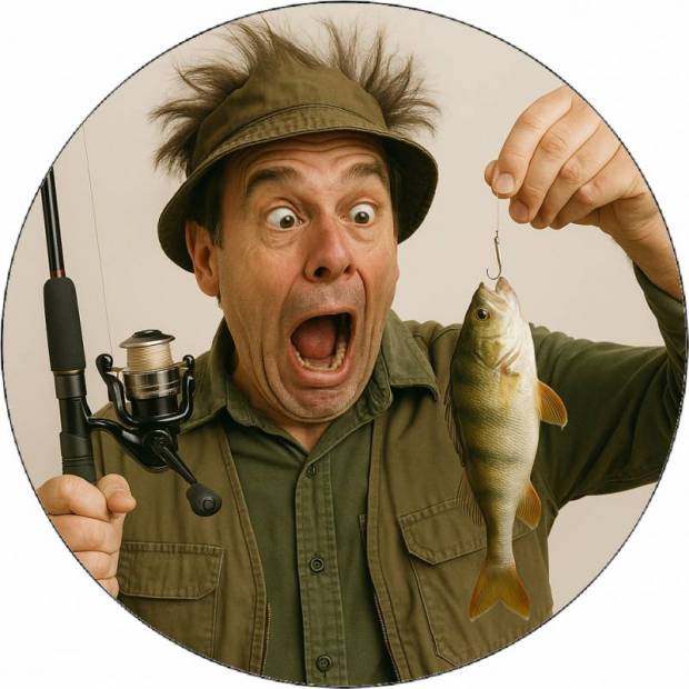 Essbares Papier Fischer - der Fisch hüpft selbst auf den Haken 19,5 cm