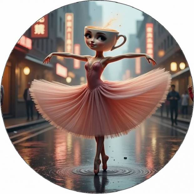 Essbares Bogenpapier Ballerina Cappuccina 19,5 cm