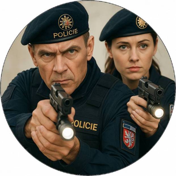 Essbares Papier Polizei deckt mir den Rücken 19,5 cm