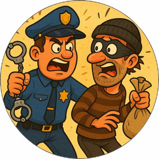 Essbares Papier: Die Polizei fängt den Dieb, 19,5 cm