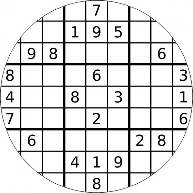 Genießbares Sudoku-Papier 19,5 cm