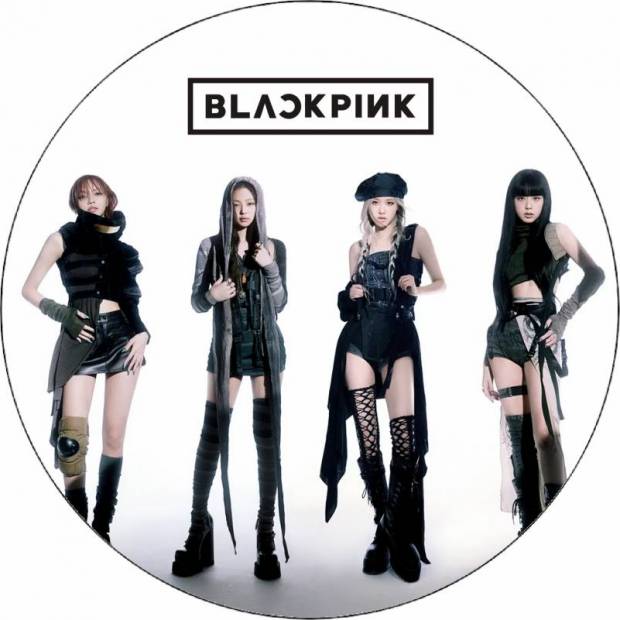 Essbares Papier Black Pink 19,5 cm