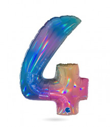 Luftballon Nr. 4 Regenbogen 102 cm