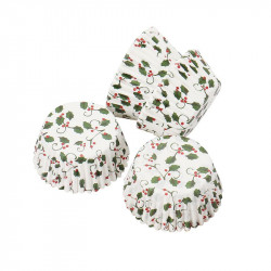 Konditorei-Minischnittweihnachtskorb Weiß 50x30mm 50 Stück