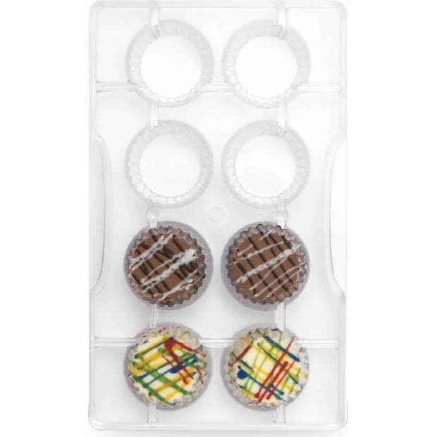 Schokoladen-Mini-Cupcake-Form 20x12x2,2cm