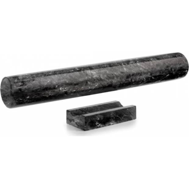 Schwarzer marmoriger Walzenstab 35x4 cm