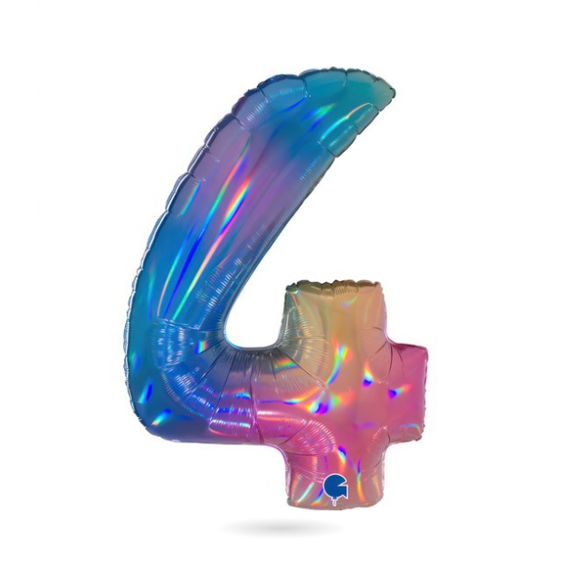 Luftballon Nr. 4 Regenbogen 102 cm